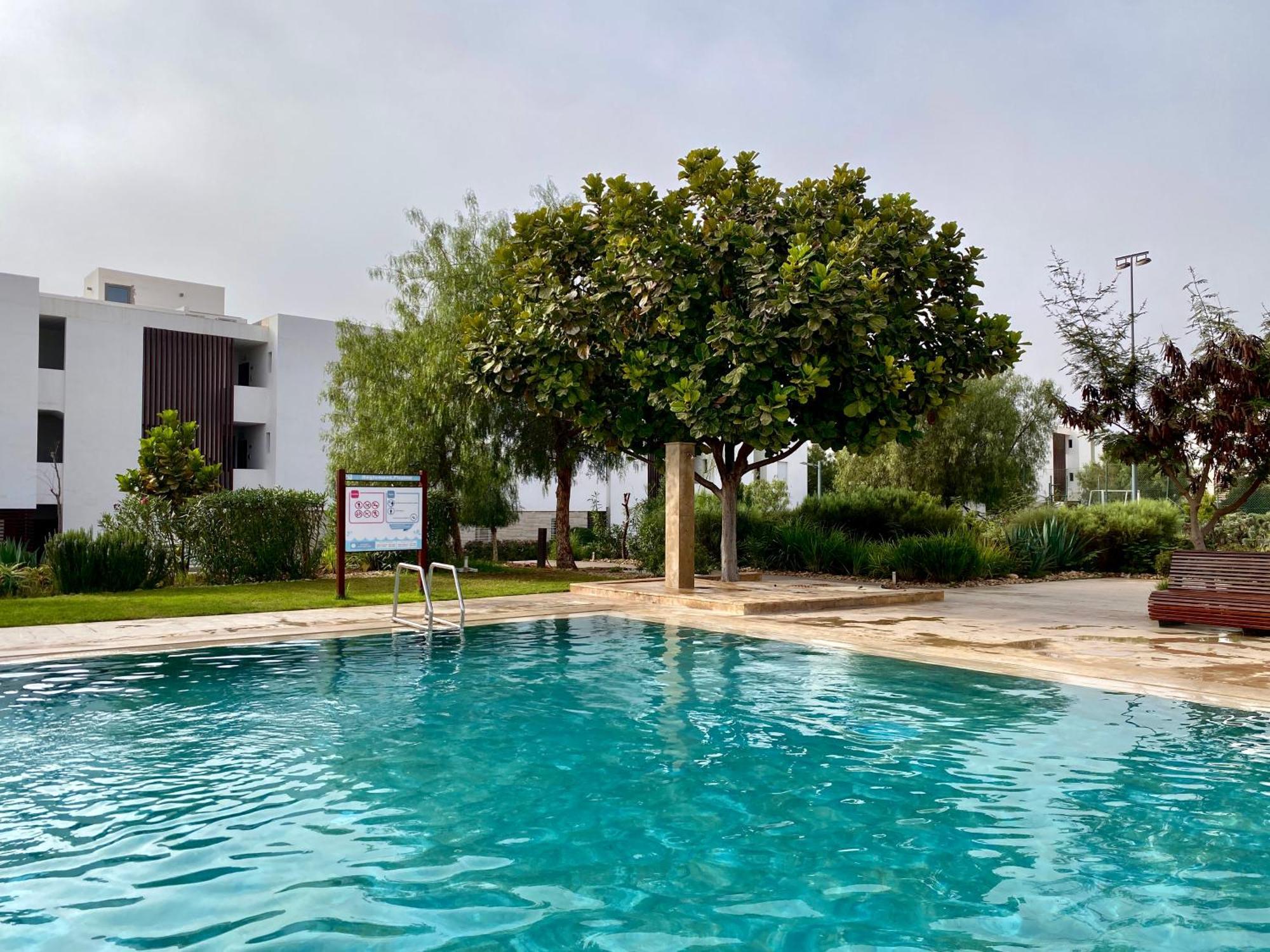Luxurious Golf & Sea View Beach Apartment With Pool Access - Tamourrit, Taghazout Bay Buitenkant foto